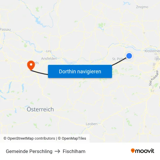 Gemeinde Perschling to Fischlham map