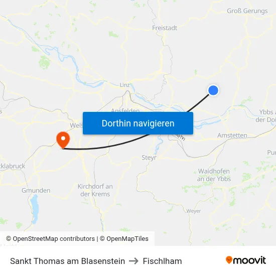 Sankt Thomas am Blasenstein to Fischlham map