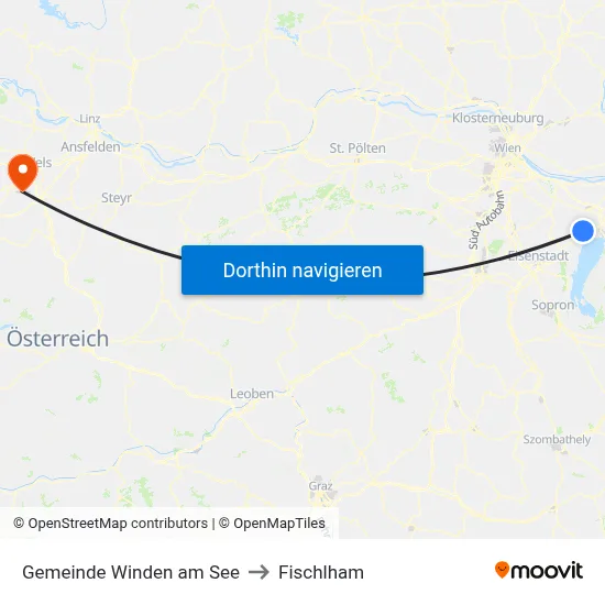 Gemeinde Winden am See to Fischlham map