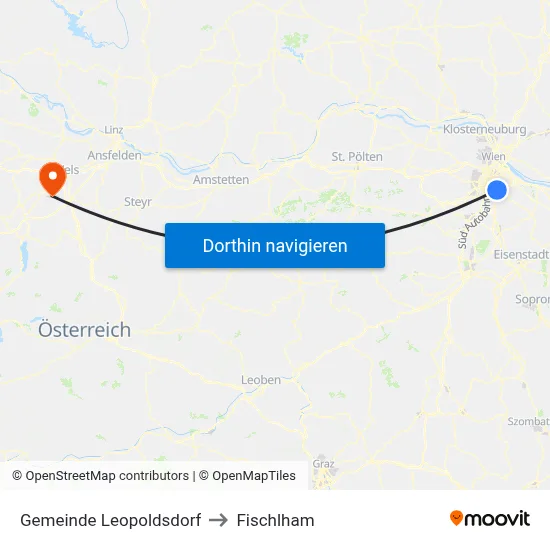 Gemeinde Leopoldsdorf to Fischlham map