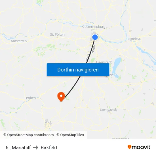 6., Mariahilf to Birkfeld map
