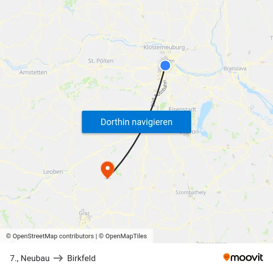 7., Neubau to Birkfeld map