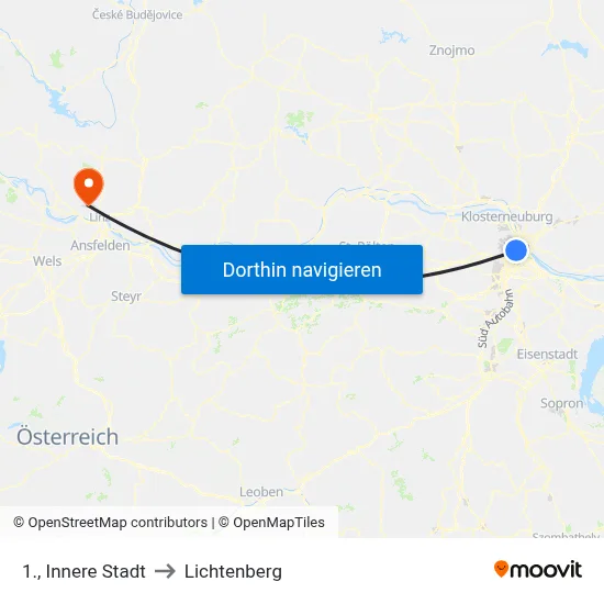 1., Innere Stadt to Lichtenberg map