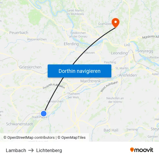Lambach to Lichtenberg map