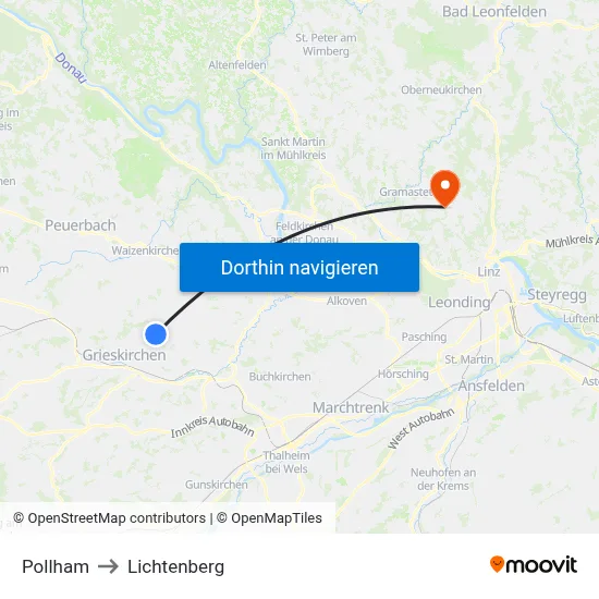 Pollham to Lichtenberg map