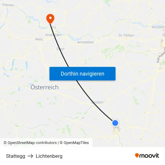 Stattegg to Lichtenberg map