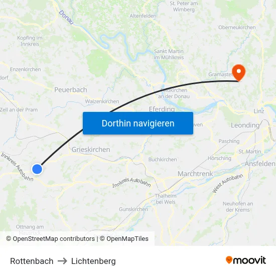 Rottenbach to Lichtenberg map