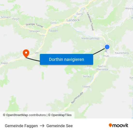 Gemeinde Faggen to Gemeinde See map