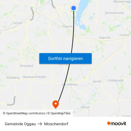 Gemeinde Oggau to Moschendorf map
