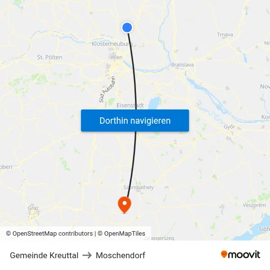 Gemeinde Kreuttal to Moschendorf map