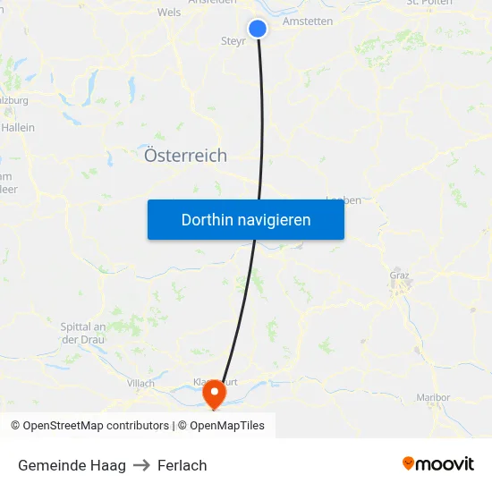 Gemeinde Haag to Ferlach map