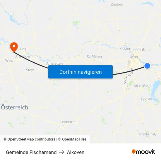 Gemeinde Fischamend to Alkoven map