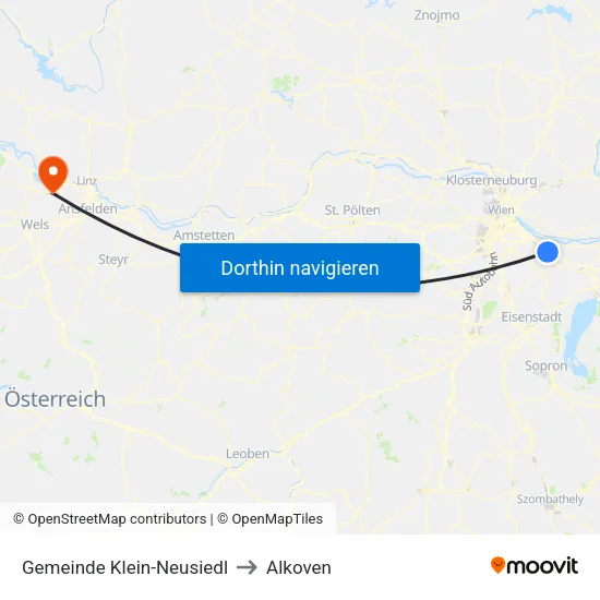 Gemeinde Klein-Neusiedl to Alkoven map