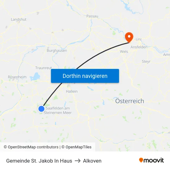 Gemeinde St. Jakob In Haus to Alkoven map