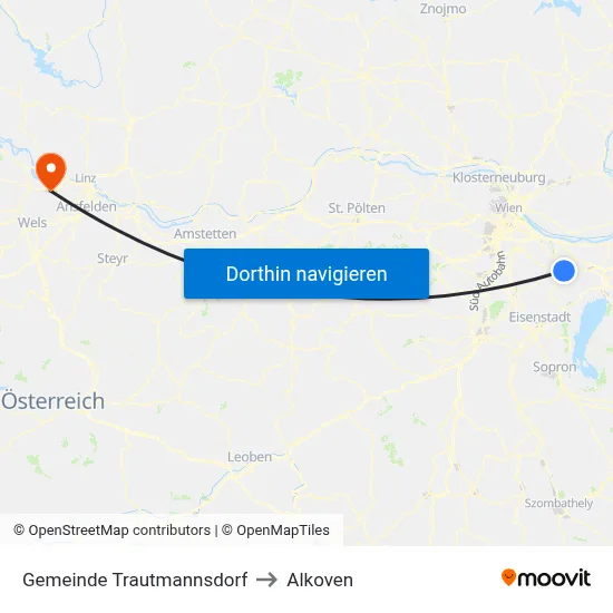 Gemeinde Trautmannsdorf to Alkoven map