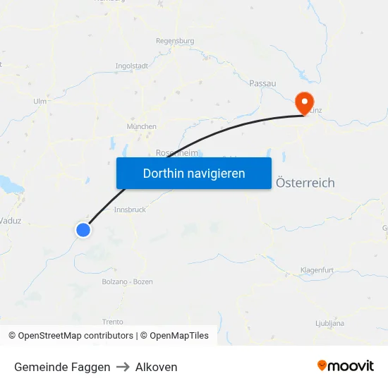 Gemeinde Faggen to Alkoven map
