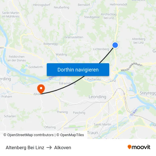 Altenberg Bei Linz to Alkoven map