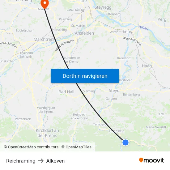 Reichraming to Alkoven map
