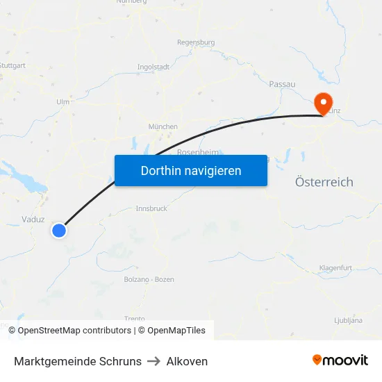 Marktgemeinde Schruns to Alkoven map