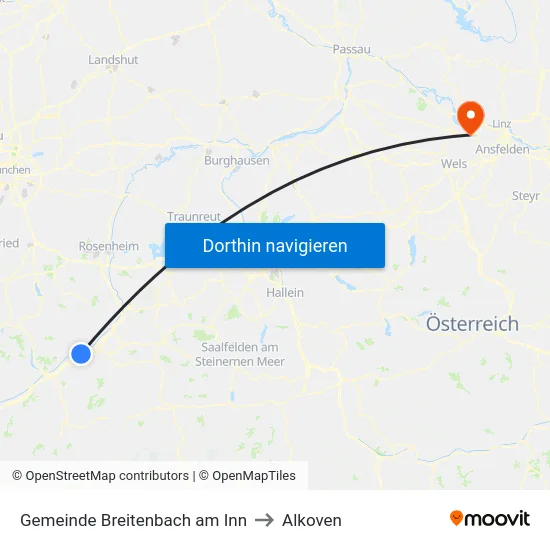 Gemeinde Breitenbach am Inn to Alkoven map