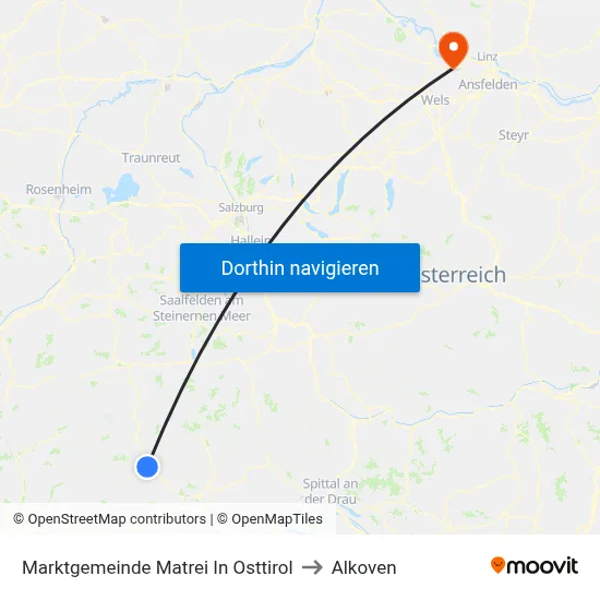 Marktgemeinde Matrei In Osttirol to Alkoven map