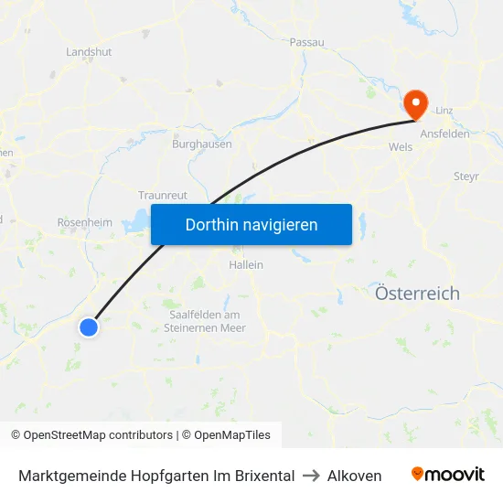 Marktgemeinde Hopfgarten Im Brixental to Alkoven map