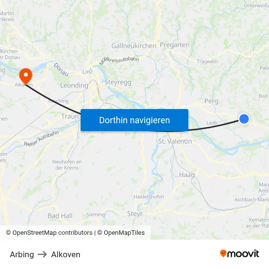 Arbing to Alkoven map