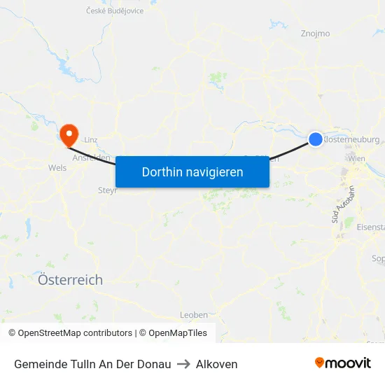 Gemeinde Tulln An Der Donau to Alkoven map