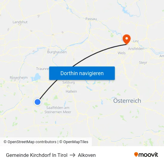 Gemeinde Kirchdorf In Tirol to Alkoven map