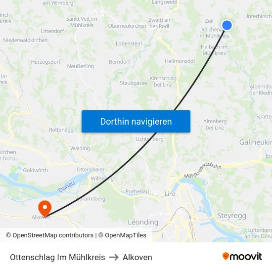 Ottenschlag Im Mühlkreis to Alkoven map