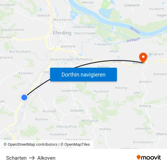 Scharten to Alkoven map