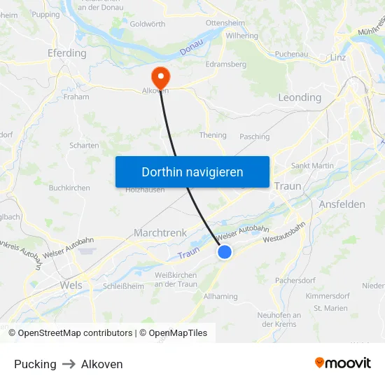 Pucking to Alkoven map