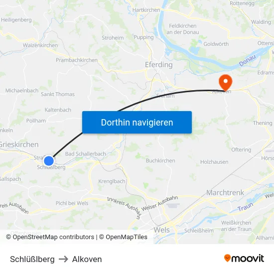 Schlüßlberg to Alkoven map