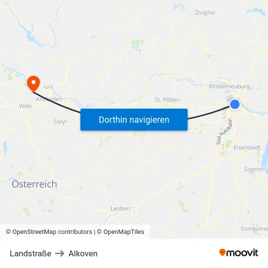 Landstraße to Alkoven map