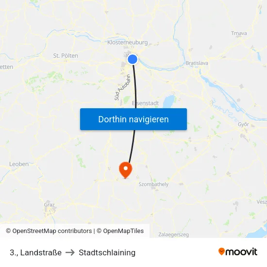 3., Landstraße to Stadtschlaining map