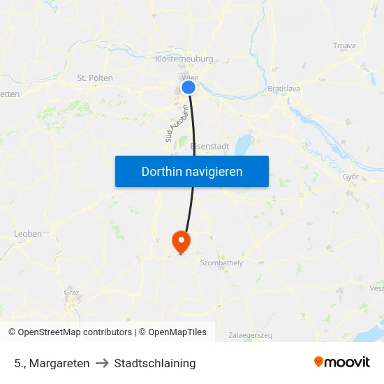 5., Margareten to Stadtschlaining map
