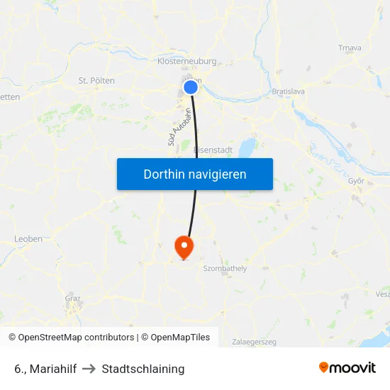 6., Mariahilf to Stadtschlaining map