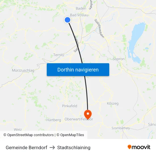 Gemeinde Berndorf to Stadtschlaining map
