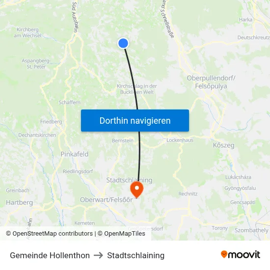 Gemeinde Hollenthon to Stadtschlaining map