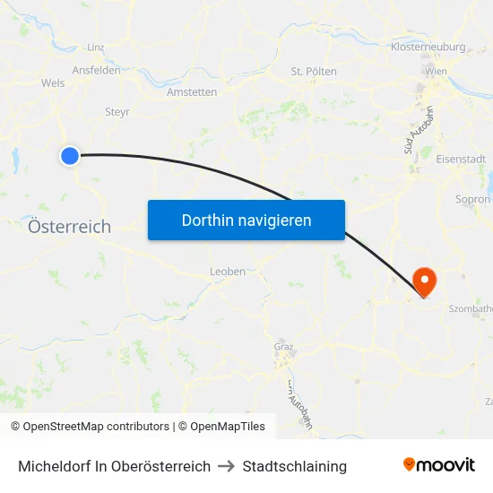 Micheldorf In Oberösterreich to Stadtschlaining map