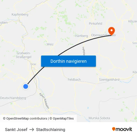 Sankt Josef to Stadtschlaining map