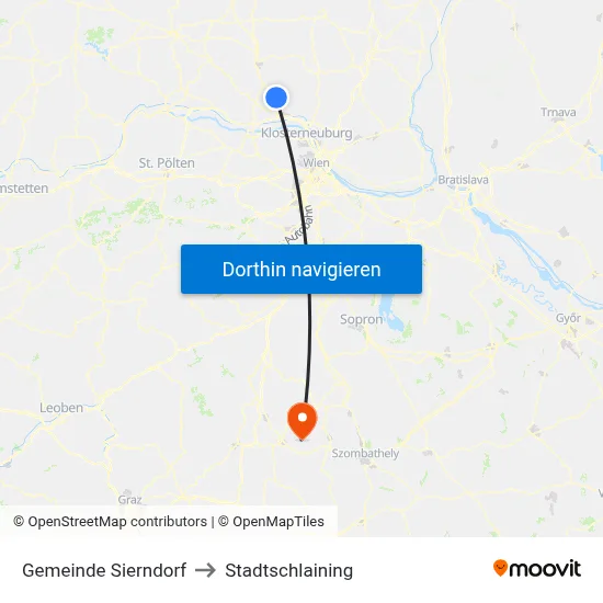 Gemeinde Sierndorf to Stadtschlaining map