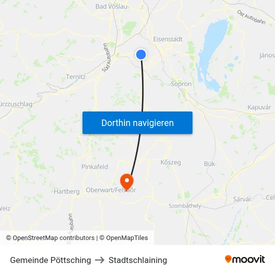 Gemeinde Pöttsching to Stadtschlaining map