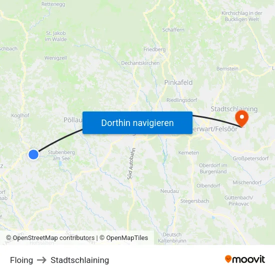 Floing to Stadtschlaining map