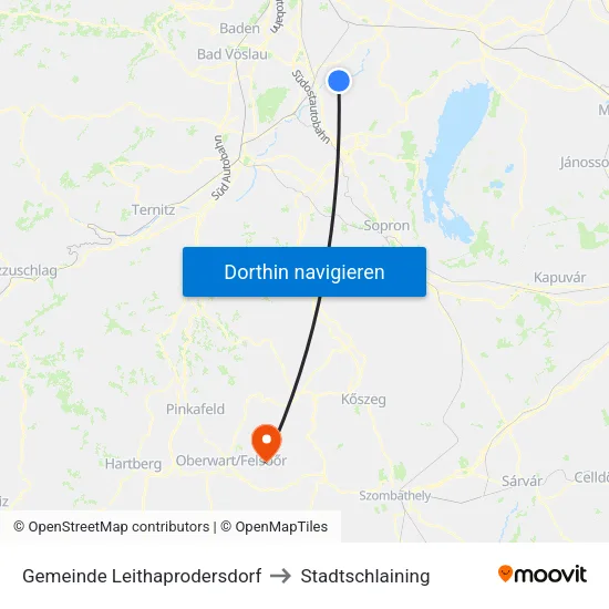 Gemeinde Leithaprodersdorf to Stadtschlaining map