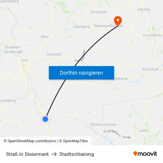 Straß In Steiermark to Stadtschlaining map