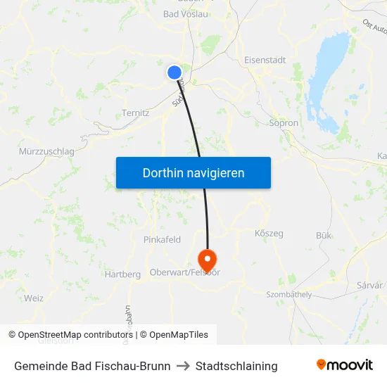 Gemeinde Bad Fischau-Brunn to Stadtschlaining map