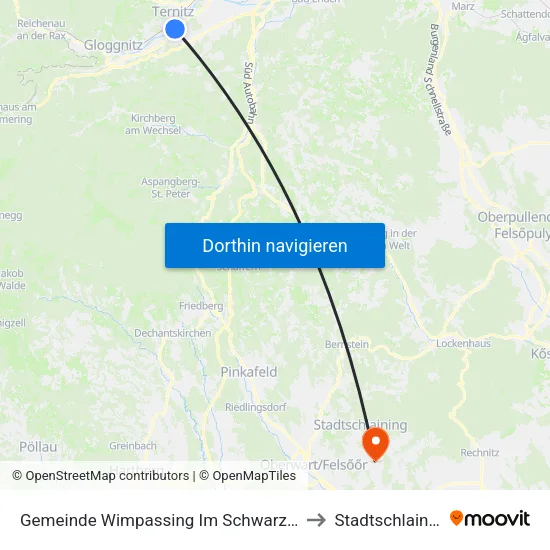 Gemeinde Wimpassing Im Schwarzatale to Stadtschlaining map