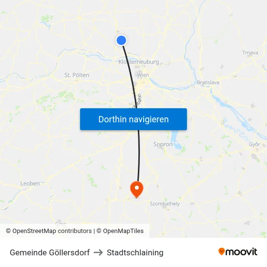 Gemeinde Göllersdorf to Stadtschlaining map