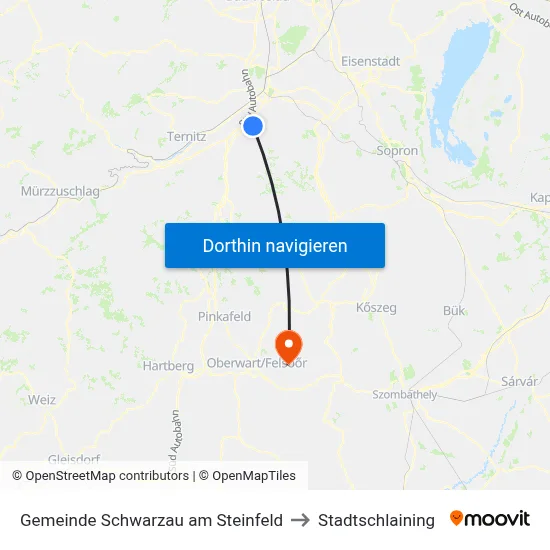 Gemeinde Schwarzau am Steinfeld to Stadtschlaining map